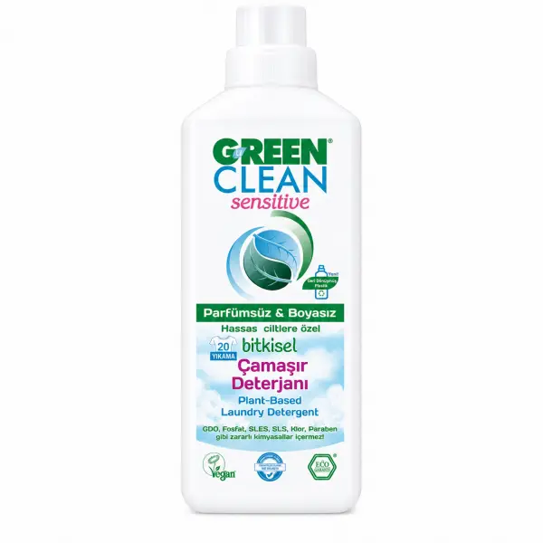 U Green Clean Sensitive Bitkisel Sıvı Çamaşır Deterjanı 1 L