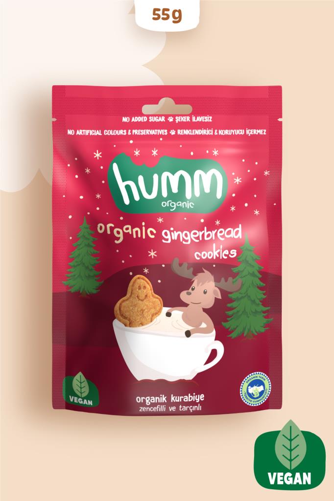 Humm Organik Zencefilli Tarçınlı Vegan Kurabiye 55 g