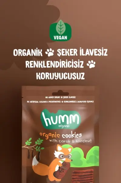 Humm Organik Keçiboynuzlu Fındıklı Kurabiye - 55 gr ürün görseli