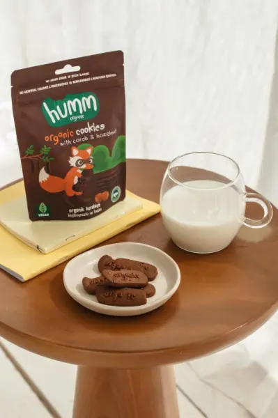 Humm Organik Keçiboynuzlu Fındıklı Kurabiye - 55 gr ambalaj görseli