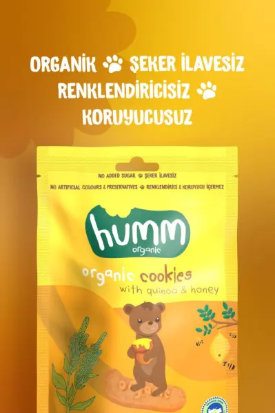 Humm Organik Ballı Ve Kinoalı Kurabiye 55 gr ürün görseli