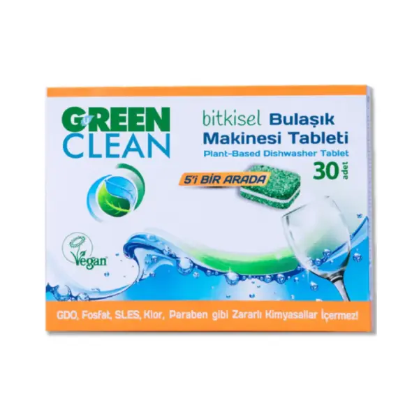 U Green Clean Bitkisel Bulaşık Makinesi Tableti 30 Adet (480 g)