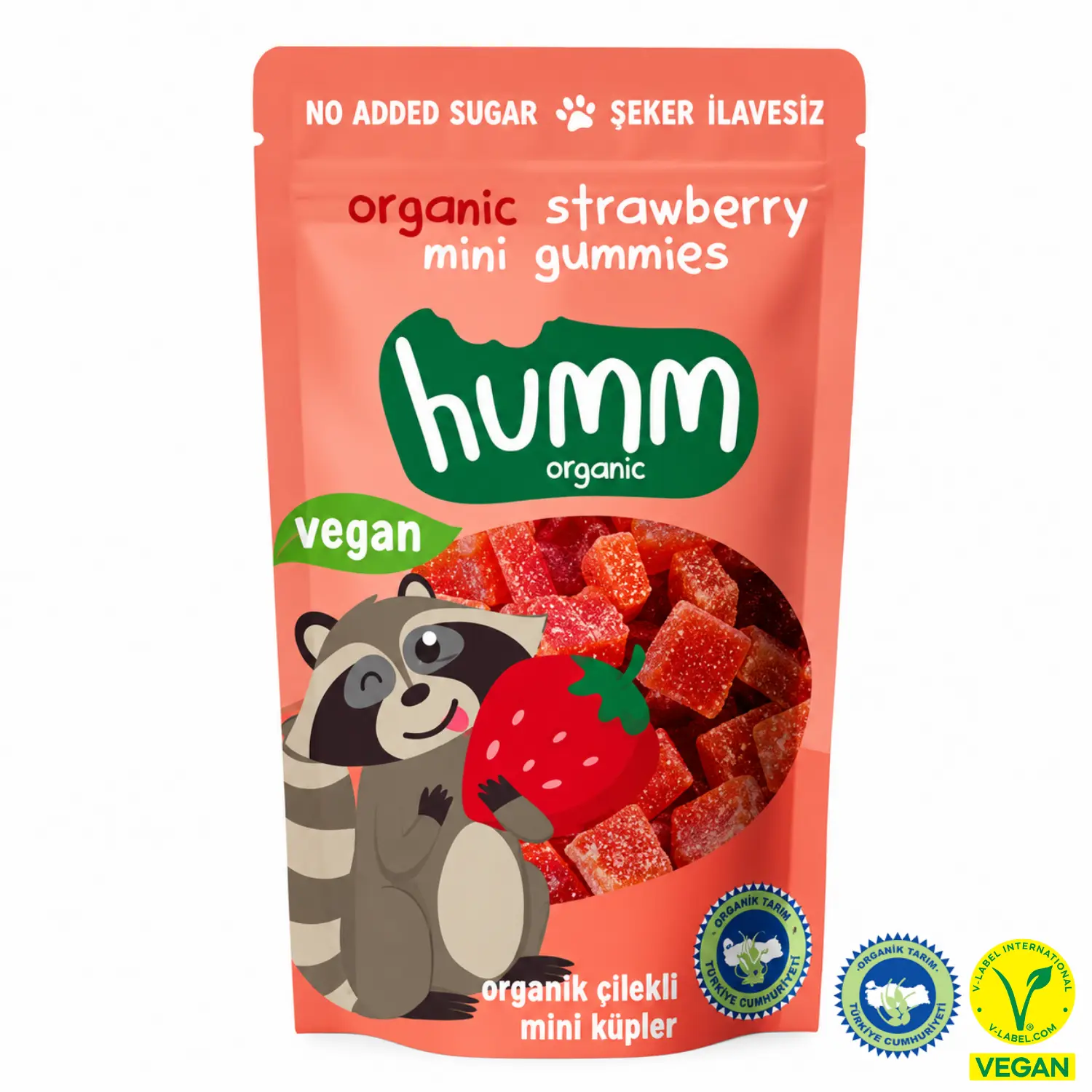 Humm Organik Çilekli Mini Küpler 30 G