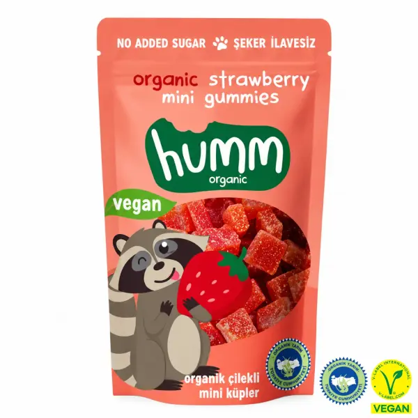 Humm Organik Çilekli Mini Küpler 30 G