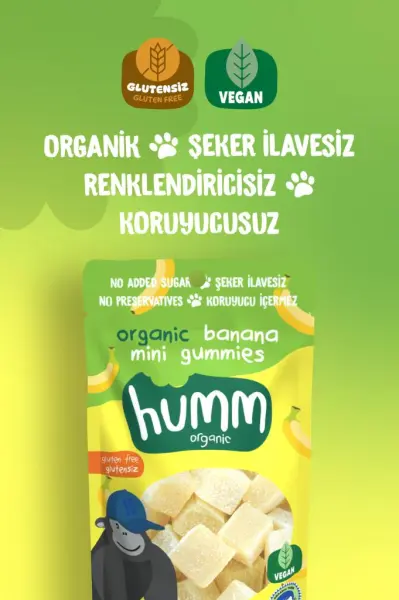 Humm Organik Glutensiz Vegan Muzlu Mini Küpler - 30g ürün görseli
