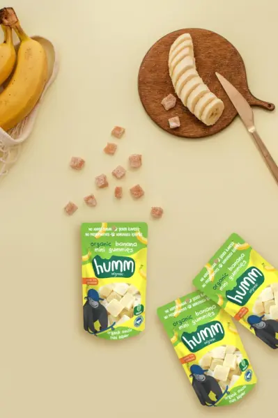Humm Organik Glutensiz Vegan Muzlu Mini Küpler - 30g ambalaj görseli