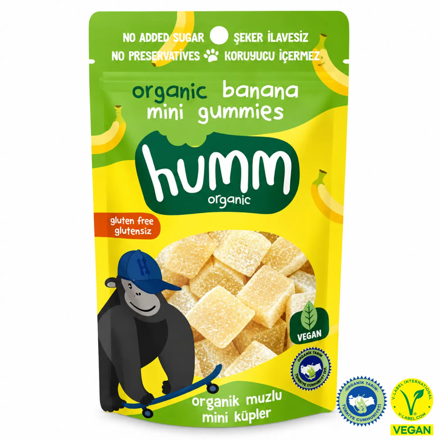 Humm Organik Glutensiz Vegan Muzlu Mini Küpler - 30g