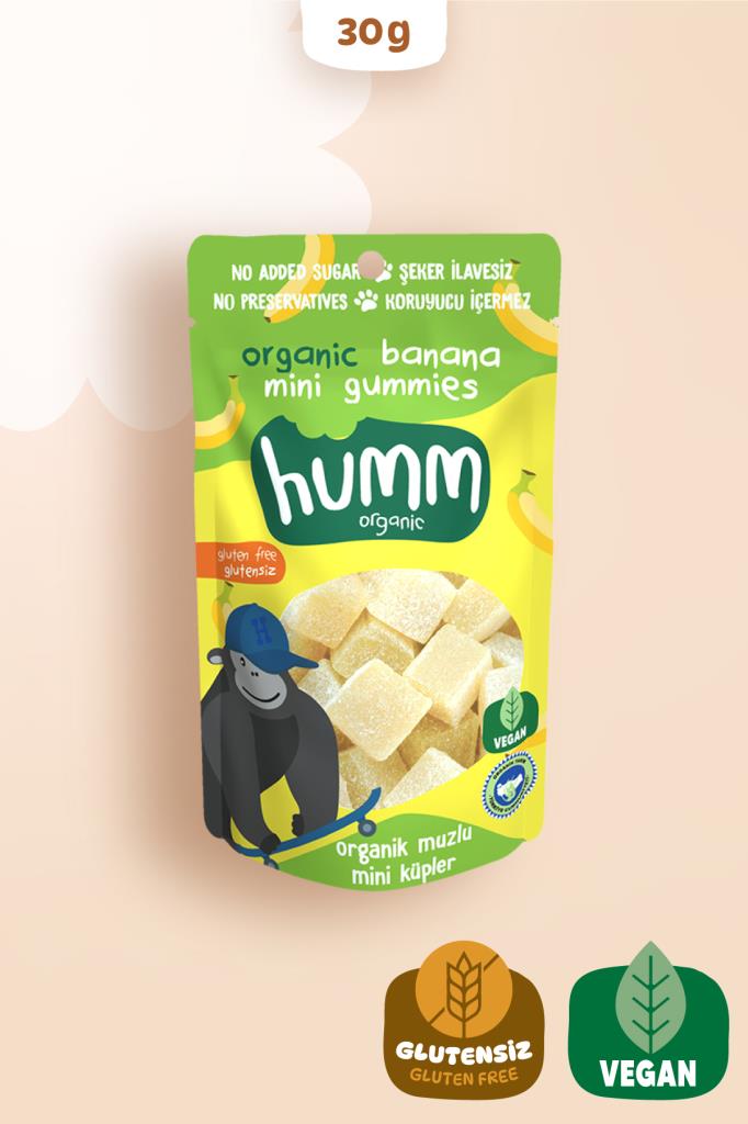 Humm Organik Glutensiz Vegan Muzlu Mini Küpler - 30g
