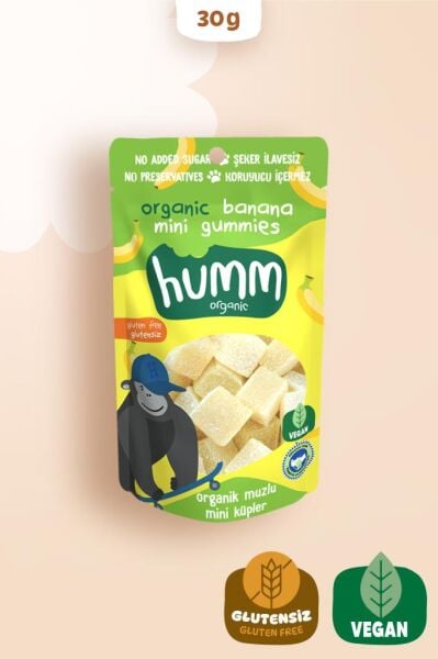 Humm Organik Glutensiz Vegan Muzlu Mini Küpler - 30g
