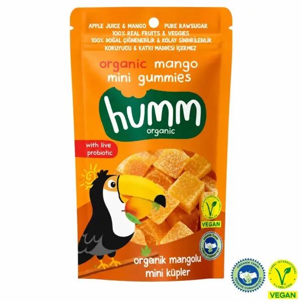 Humm Organik Mangolu Mini Küpler 30 Gr