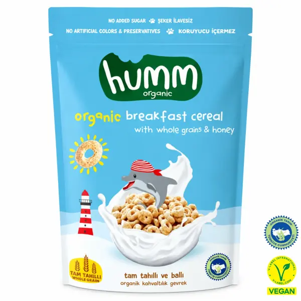 Humm Organik Tam Tahıllı Ve Ballı Kahvaltılık Gevrek - 80g