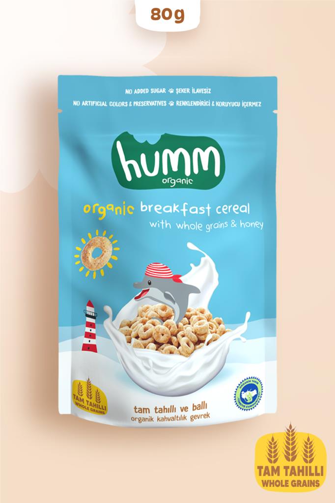 Humm Organik Tam Tahıllı Ve Ballı Kahvaltılık Gevrek - 80g