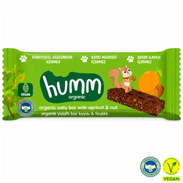Organik Vegan Kayısılı Ve Fındıklı Yulaf Bar - 27g