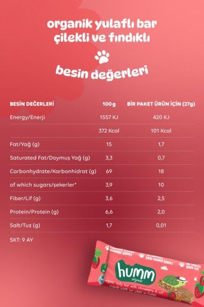 Organik Vegan Çilekli Ve Fındıklı Yulaf Bar - 27g kullanım görseli