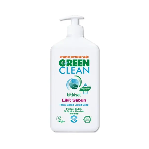U Green Clean Bitkisel Likit Sabun Organik Portakal Yağlı 500 ml
