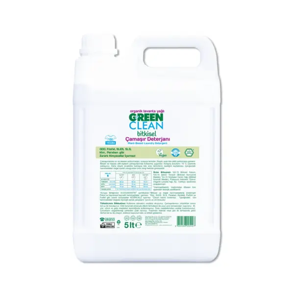 U Green Clean Sıvı Çamaşır Deterjanı ( Lavanta ) 5 LT
