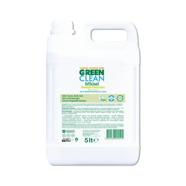 U Green Clean Bulaşık Deterjanı ( Portakal ) 5 LT