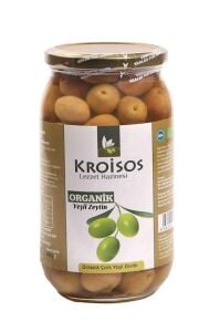 Kroisos Organik Yeşil Çizik Zeytin 600 Gr