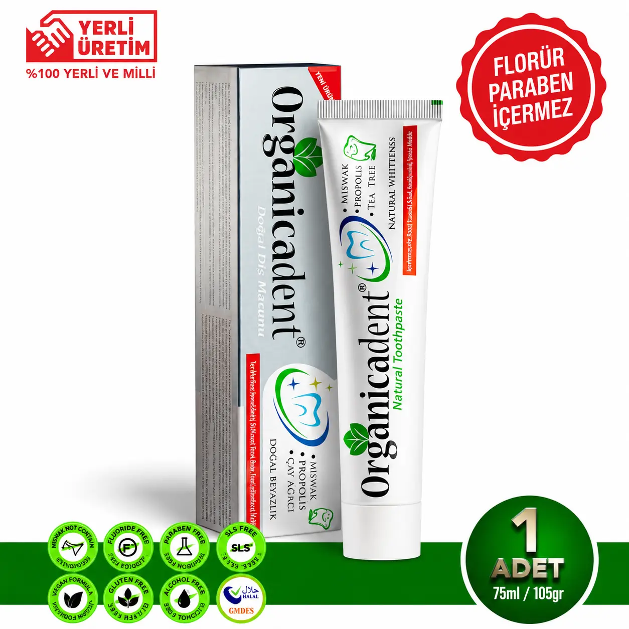 Doğal Diş Macunu Florürsüz 75ml