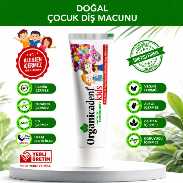 Unisex Çocuk Doğal 50 Ml Diş Macunu Florürsüz ürün görseli