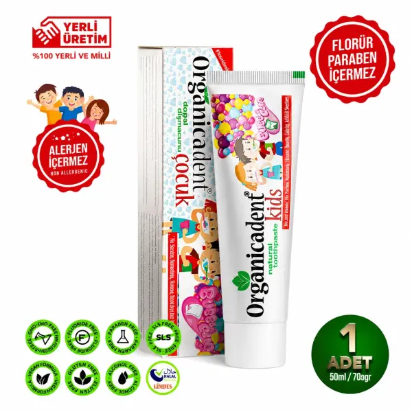 Unisex Çocuk Doğal 50 Ml  Diş Macunu Florürsüz