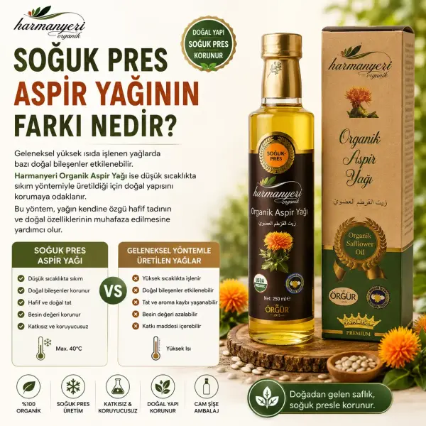 Harmanyeri Organik Aspir Yağı 250 Ml ürün görseli