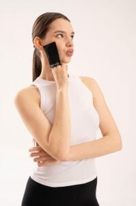 Lajel Premium Siyah 3'lü Kese Seti, Peeling Eldiveni, Yüz Kesesi Floş Ipek Normal,orta,hassas Ciltler