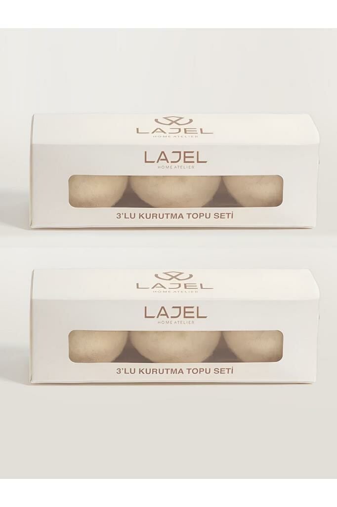 Lajel 6 Adet %100 Organik El Yapımı Keçe Yün Çamaşır Kurutma Topu