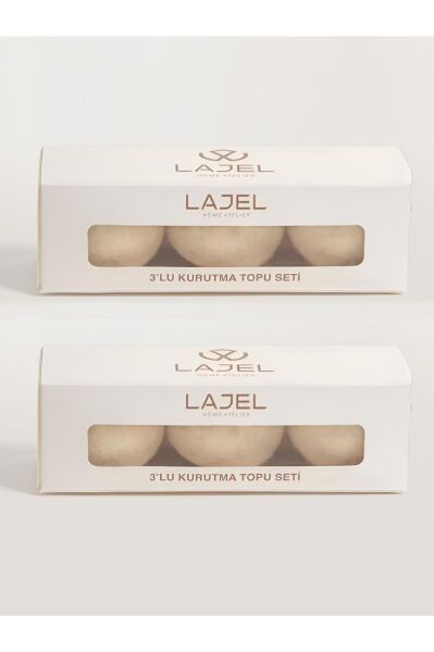 Lajel 6 Adet %100 Organik El Yapımı Keçe Yün Çamaşır Kurutma Topu