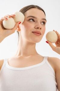 Lajel Premium %100 Doğal Çamaşır Kurutma Topu 3 Adet Doğal Yumuşatıcı Çamaşır Kurutma Makinesi Topu