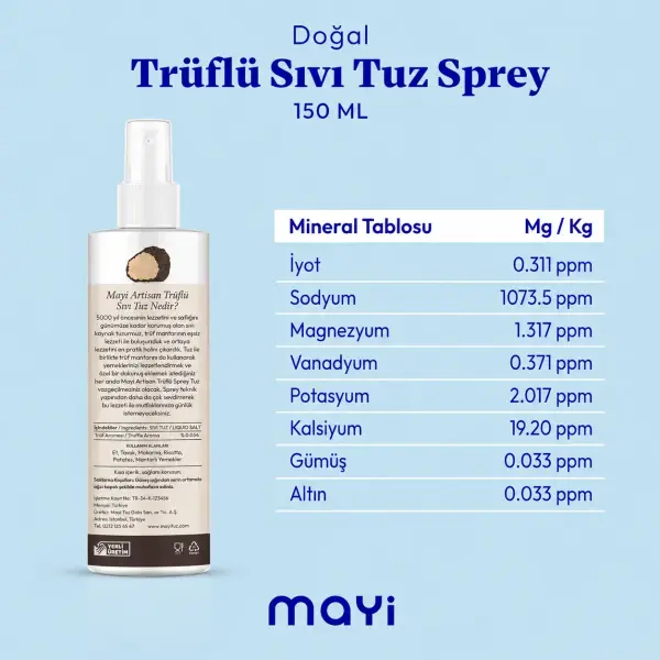 Mayi Tuz Artisan Limonlu Sıvı Tuz 150 ml ambalaj görseli