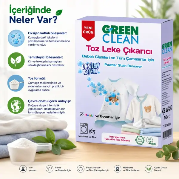 U Green Clean Toz Leke Çıkarıcı 750 G ürün görseli