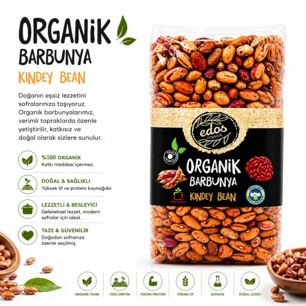 Edos Organik Barbunya 750 gr ürün görseli