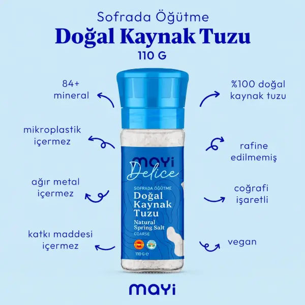 Mayi Tuz Sofrada Öğütme Tuzu Seramik Değirmen 110 gr ürün görseli