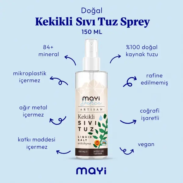 Mayi Tuz Mayi Artisan Kekikli Sıvı Tuz 150 ml ürün görseli