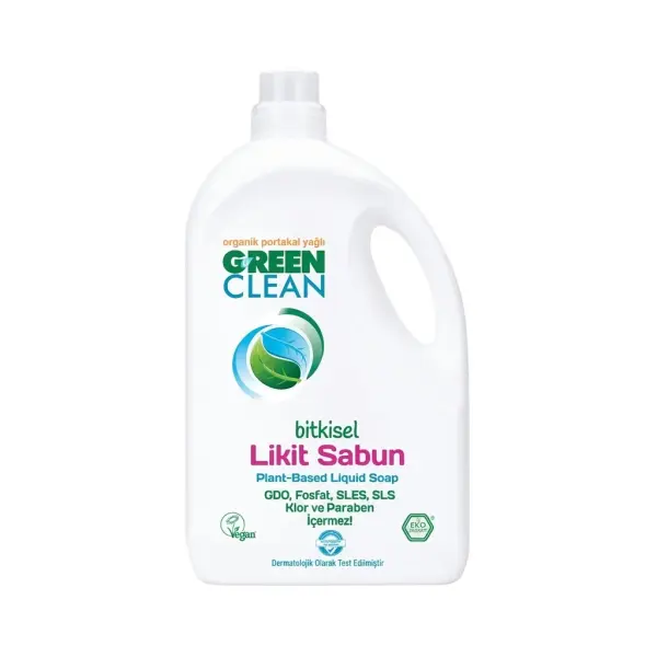 U Green Clean Bitkisel Likit Sabun Organik Portakal Yağlı 2,75 L