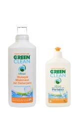 U Green Clean Bitkisel Bulaşık Makinesi Jel Deterjanı + Organik Parlatıcı Set