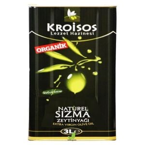 Kroisos Organik Naturel Sızma Zeytinyağı 3 LT