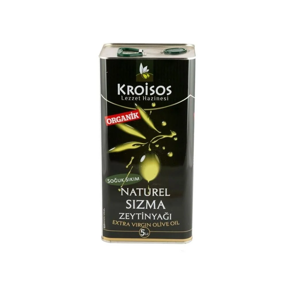Kroisos Soğuk Sıkım Organik Naturel Sızma Zeytinyağı 5 LT
