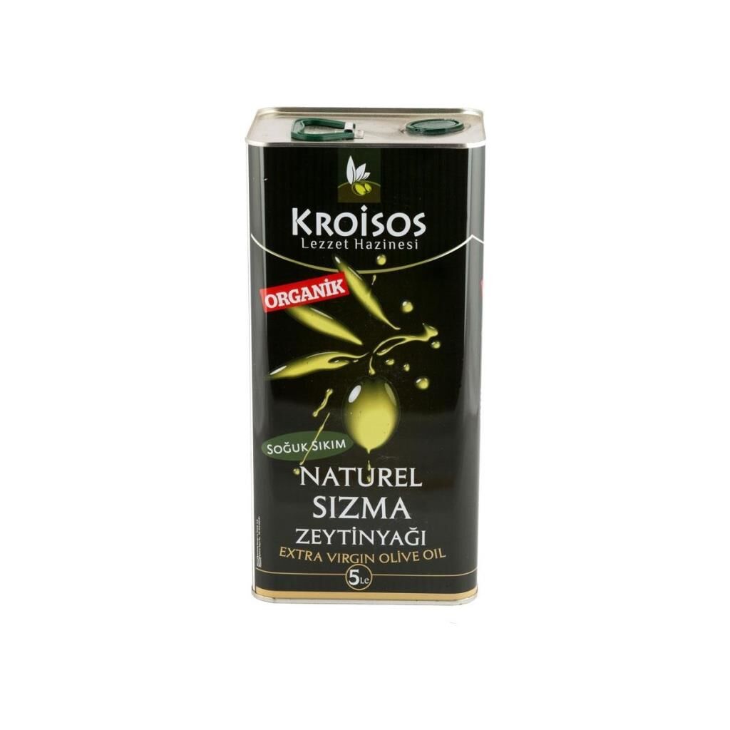 Kroisos Sıkım Organik Naturel Sızma Zeytinyağı 5 LT