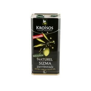 Kroisos Soğuk Sıkım Organik Naturel Sızma Zeytinyağı 5 LT