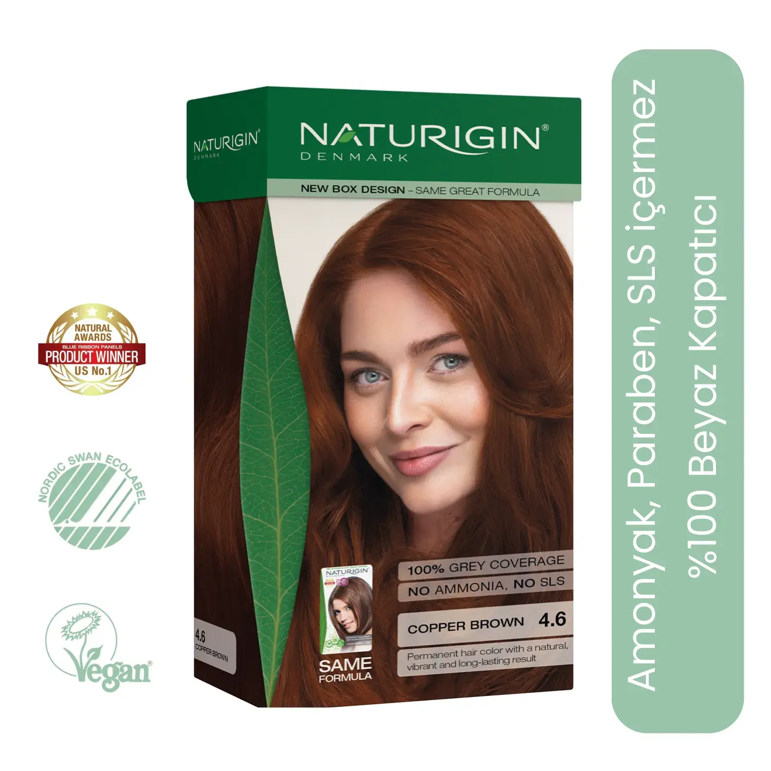 Naturigin Doğal Saç Boyası Bakır Kahve 4.6