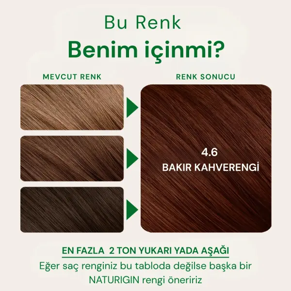 Naturigin Doğal Saç Boyası Bakır Kahve 4.6