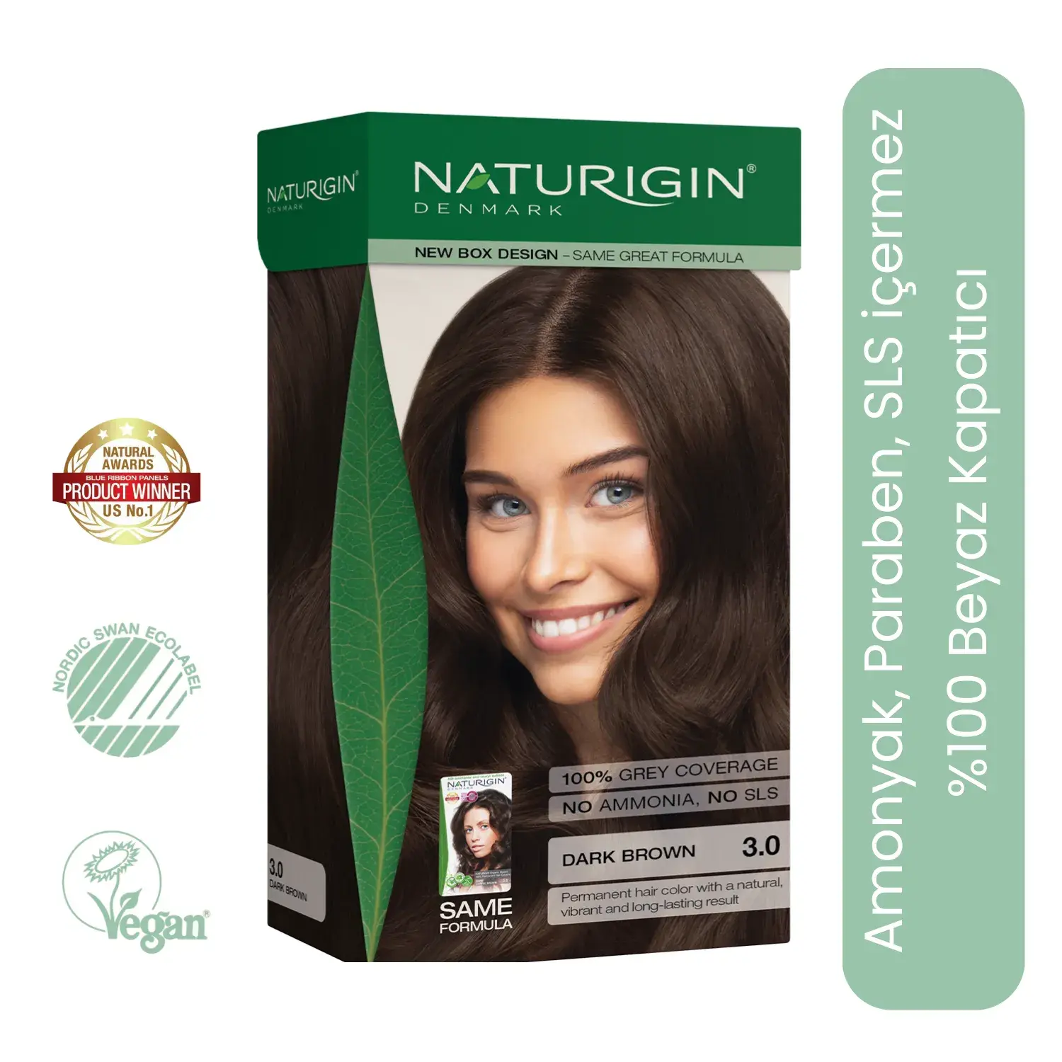 Naturigin Doğal Saç Boyası Koyu Kahve 3.0