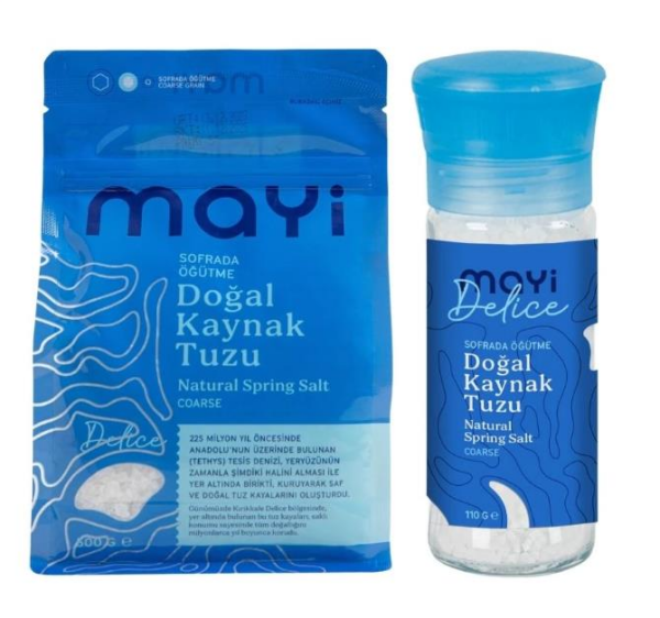 Mayi Tuz Mini Granül Doğal Delice Tuzu Paketi (500gr + 110 gr)