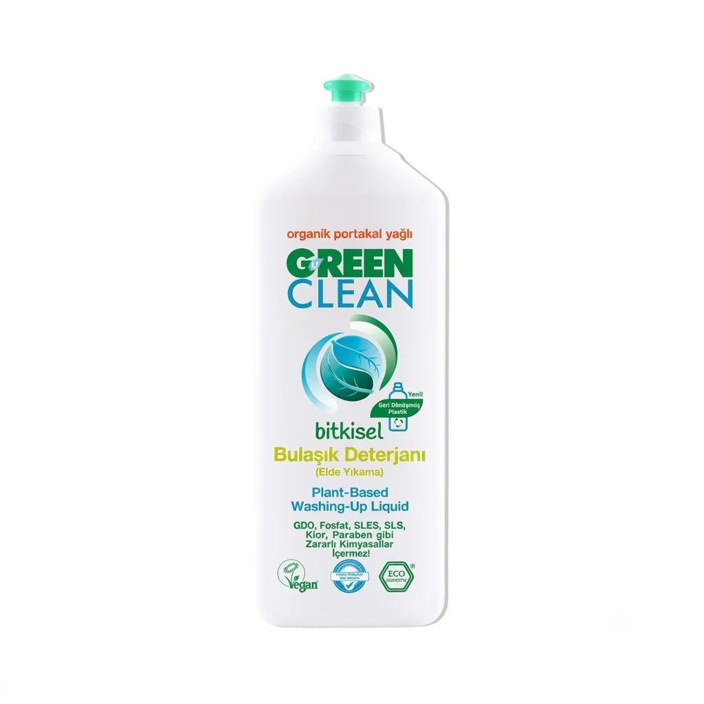 U Green Clean Bitkisel Bulaşık Deterjanı Elde Yıkama Organik Portakal Yağlı 730 ml