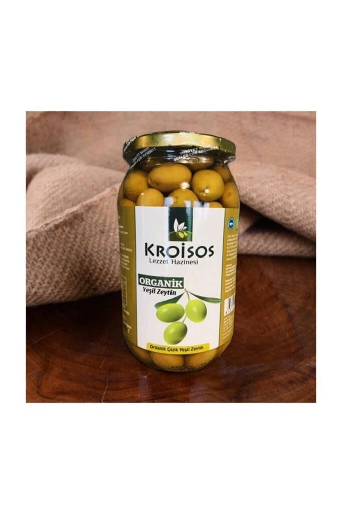 Kroisos Organik Yeşil Çizik Zeytin 600 GR