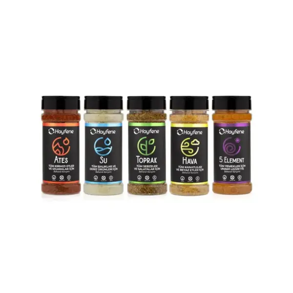 Hayfene Element Serisi 5'li Paket (ateş + Su + Toprak + Hava + 5.element)