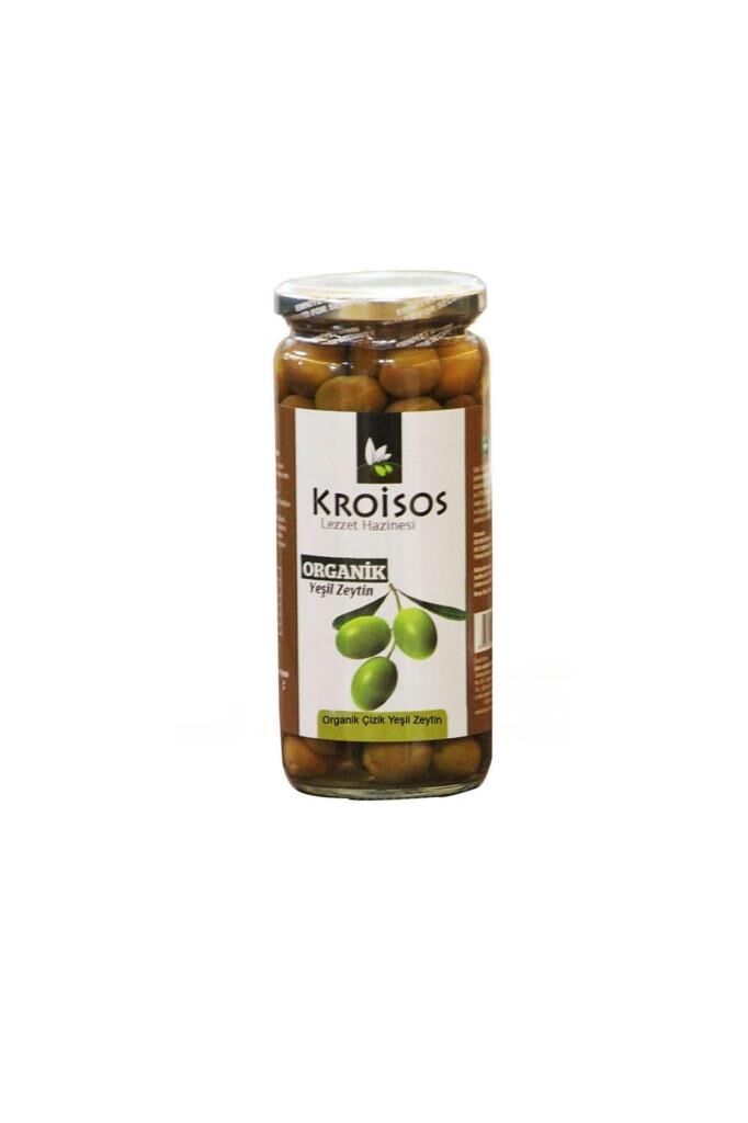 Kroisos Organik Çizik Yeşil Zeytin 300 GR