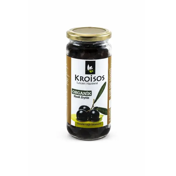 Kroisos Organik Siyah Zeytin Gemlik Yağlı Salamura 310 gr